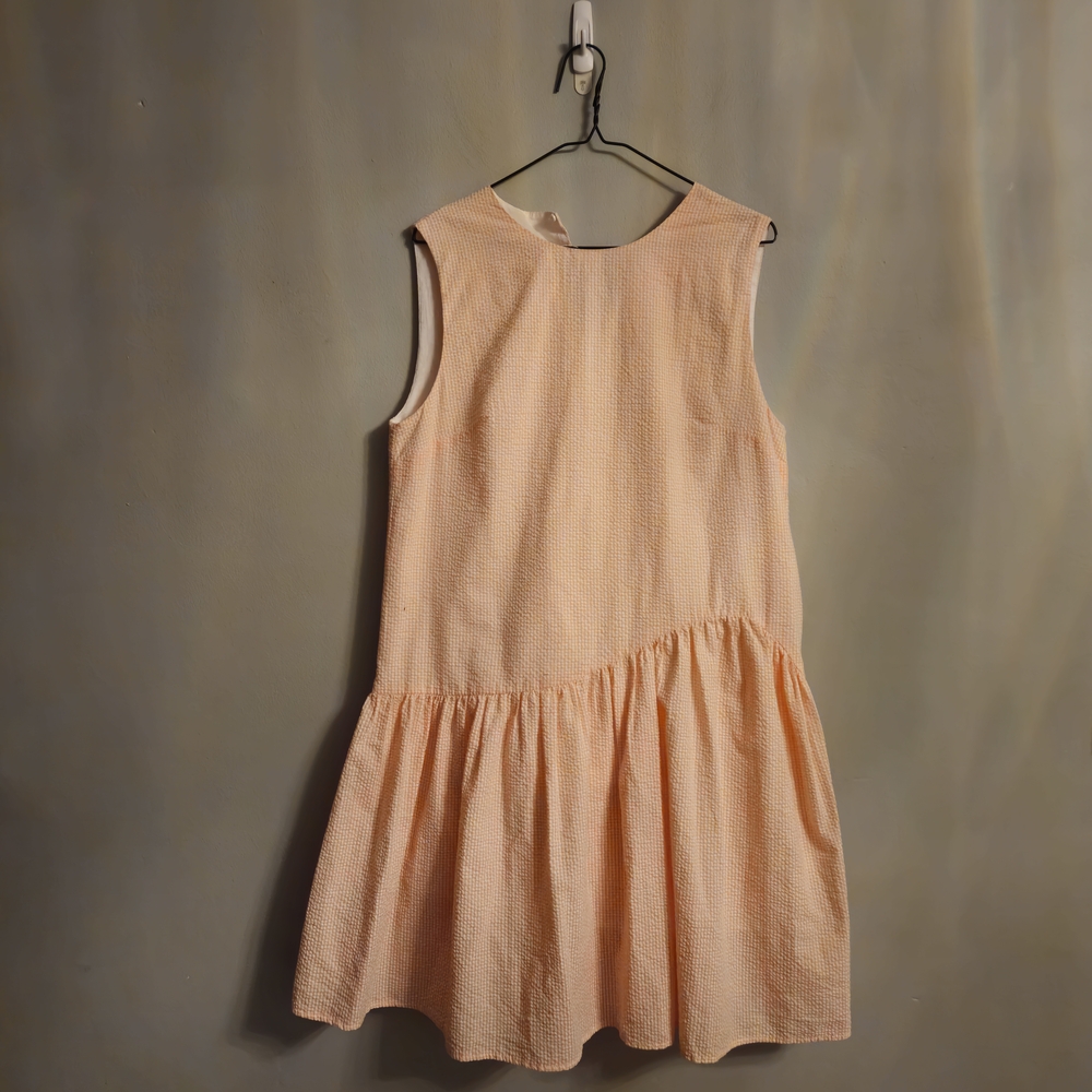 H&M Peach Checkered Dress